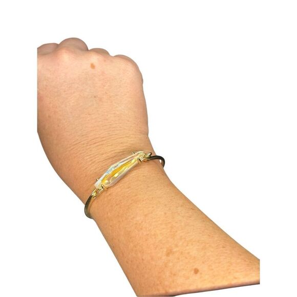 Kendra Scott pink stone gold cuff - Picture 1 of 7